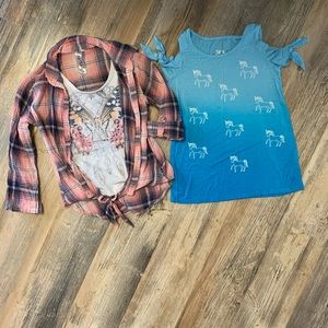 Lot of two shirts size 7/8 or 8 girls